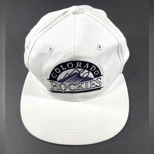 Colorado Rockies Vintage Hat White Snapback